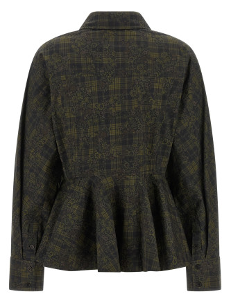 Рубашка GANNI Floral tartan shirt (A1040505ZZ3) #