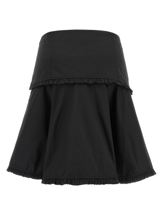 Юбка GANNI Black stretch cotton skirt (A1090389099) #