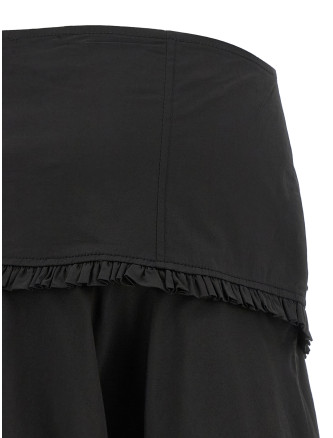 Юбка GANNI Black stretch cotton skirt (A1090389099) #