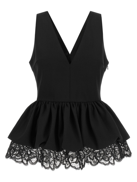Вечерний топ ROTATE BIRGER CHRISTENSEN Black peplum top (116790100100) #1
