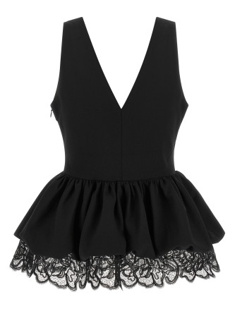 Вечерний топ ROTATE BIRGER CHRISTENSEN Black peplum top (116790100100) #