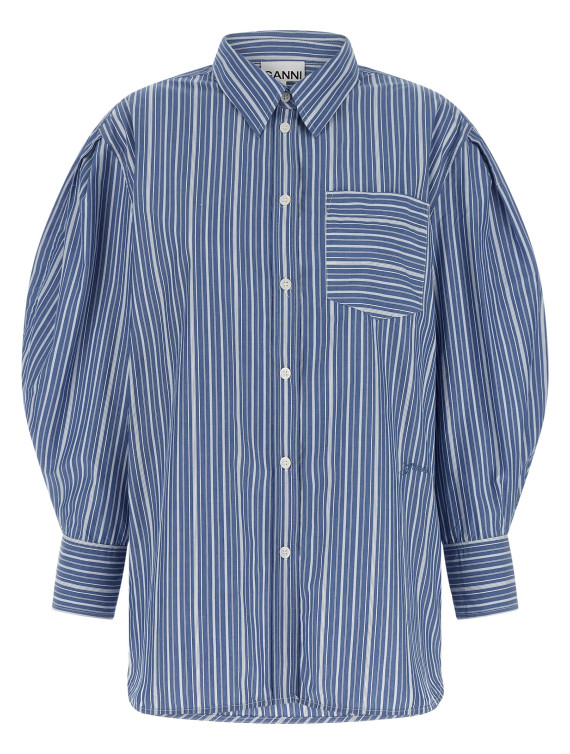 Рубашка GANNI Striped cotton shirt (A1140007ZWF) #1