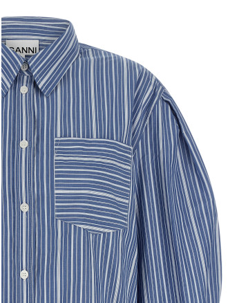 Рубашка GANNI Striped cotton shirt (A1140007ZWF) #