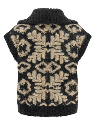 Кардиган BRUNELLO CUCINELLI Sequin intarsia cardigan (MLNR31016CGM47) #