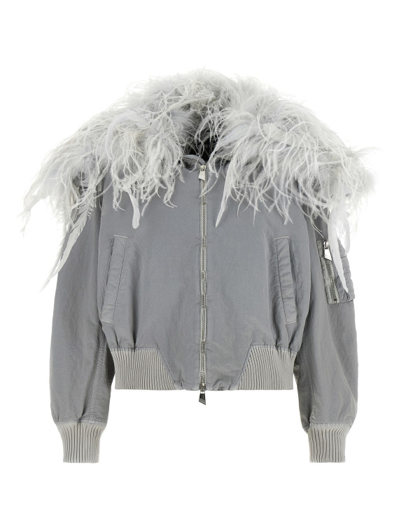 Куртка THE ATTICO Feather insert bomber jacket (CAPWCB00132PAA140OD042) #1