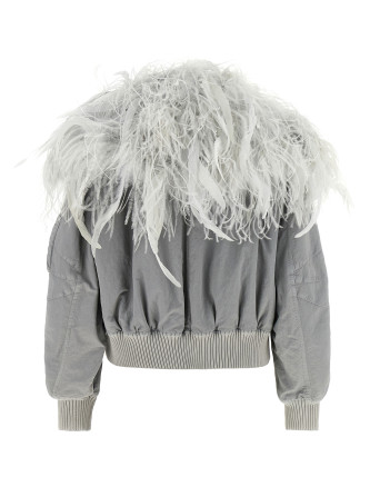 Куртка THE ATTICO Feather insert bomber jacket (CAPWCB00132PAA140OD042) #