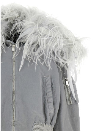 Куртка THE ATTICO Feather insert bomber jacket (CAPWCB00132PAA140OD042) #