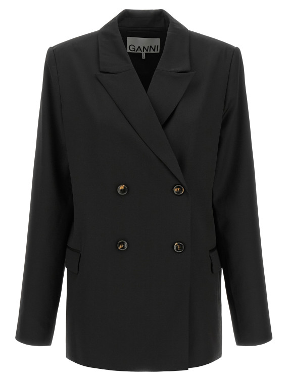 Жакет GANNI Double-breasted wool blazer (W0797099) #1