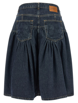 Юбка GANNI Blue slub denim skirt (A1090339569) #
