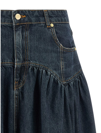 Юбка GANNI Blue slub denim skirt (A1090339569) #