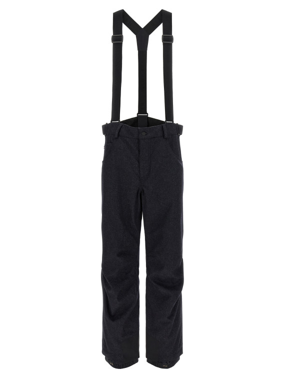 Брюки MONCLER GRENOBLE Blue denim ski bib shorts (L20972G00008599X277A) #1