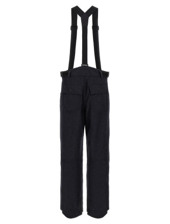 Брюки MONCLER GRENOBLE Blue denim ski bib shorts (L20972G00008599X277A) #