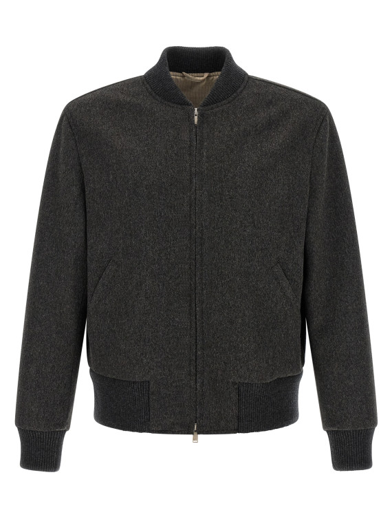 Куртка LARDINI Mélange grey wool bomber jacket (ACTEORCN65602950) #1