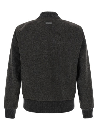 Куртка LARDINI Mélange grey wool bomber jacket (ACTEORCN65602950) #