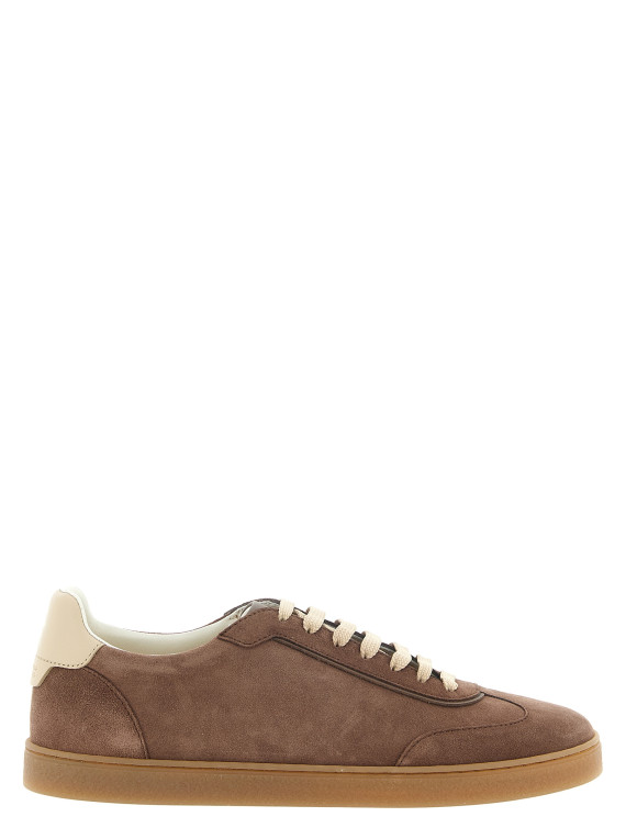 Кроссовки BRUNELLO CUCINELLI Brown suede sneakers (MZUMGLJ336CEQ89) #1
