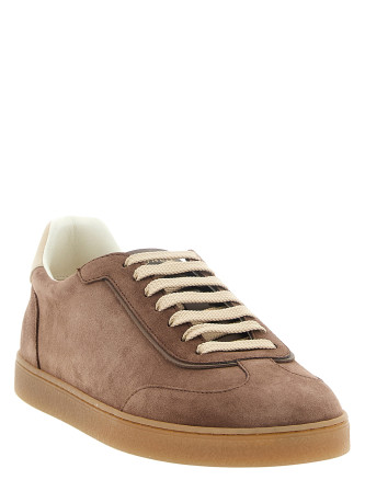Кроссовки BRUNELLO CUCINELLI Brown suede sneakers (MZUMGLJ336CEQ89) #
