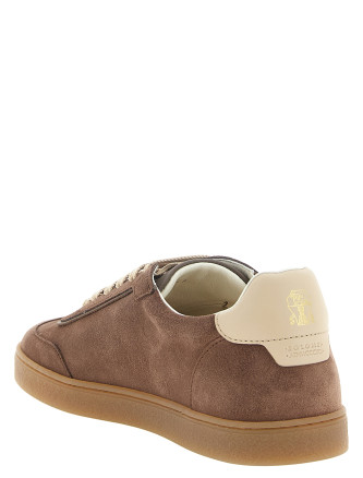 Кроссовки BRUNELLO CUCINELLI Brown suede sneakers (MZUMGLJ336CEQ89) #