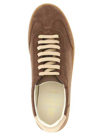 Кроссовки BRUNELLO CUCINELLI Brown suede sneakers (MZUMGLJ336CEQ89) #