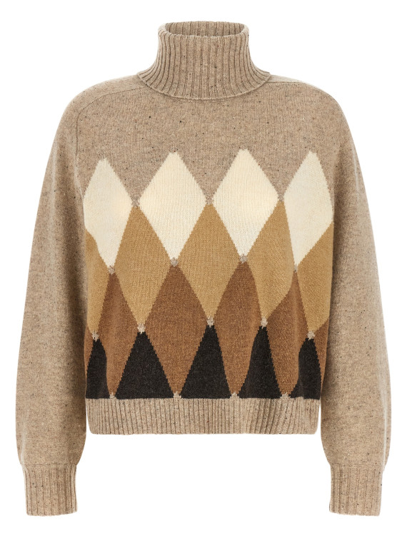 Свитер BALLANTYNE Beige diamond turtleneck sweater (B1P8367W00694021) #1