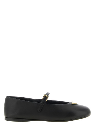 Балетки PRADA Black nappa ballet flats