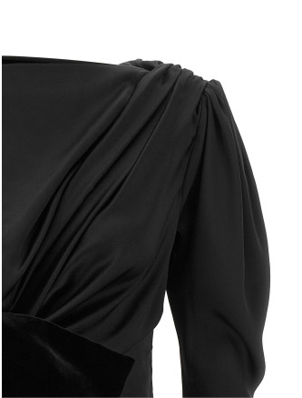 Платье миди BALMAIN Black velvet bow dress (DR00000001510PA) #