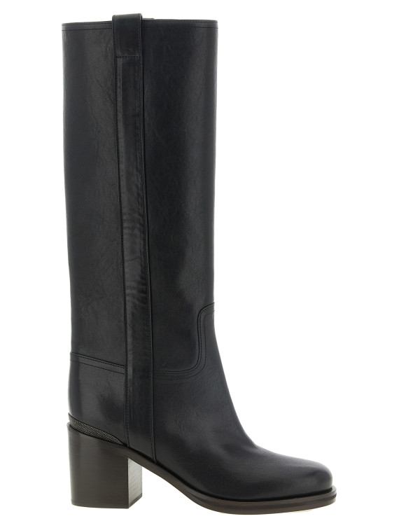 Сапоги BRUNELLO CUCINELLI Black Riding leather boots (MZSLC3359PC101) #1