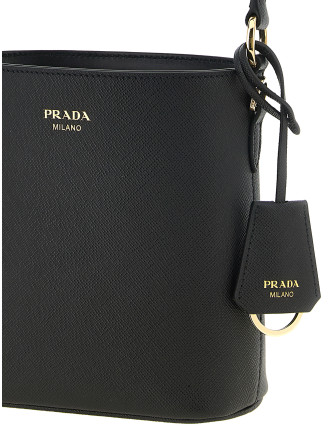 Сумка PRADA Saffiano mini bucket bag black (1BE109VOEONZVF0002) #