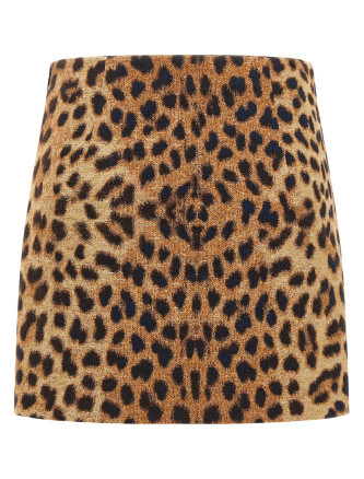 Мини-юбка FEDERICA BONIFACI 'Leopard' (GO001LEOPARDBEIGE) #