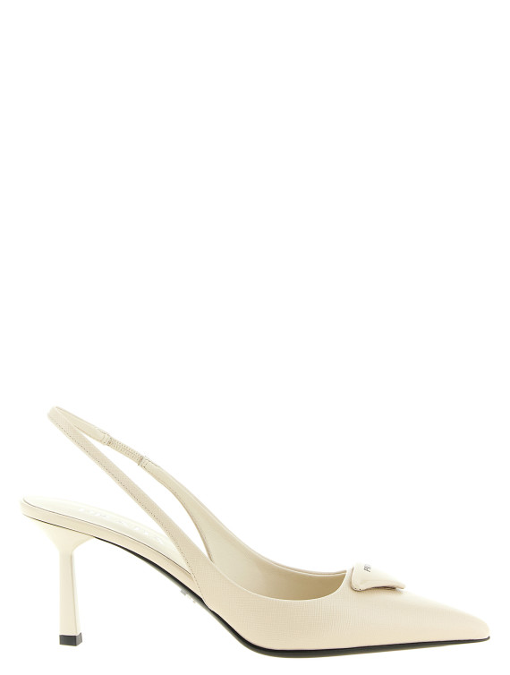 Высокие каблуки PRADA Slingbacks Saffiano patent leather (1I901MFDD753A9SF0304) #1