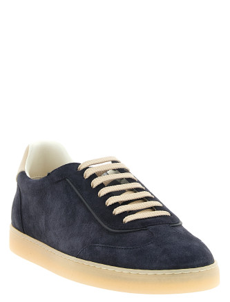 Кроссовки BRUNELLO CUCINELLI Blue suede sneakers (MZUMGLJ336COK25) #