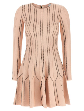 Мини-платье ELISABETTA FRANCHI Pink origami knit dress