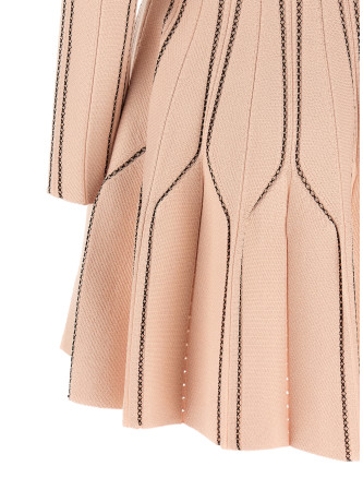 Мини-платье ELISABETTA FRANCHI Pink origami knit dress (AM39Q67E2EM3) #