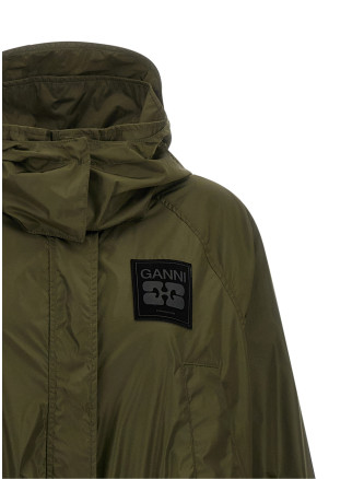 Куртка GANNI Green nylon windbreaker (A1010049861) #