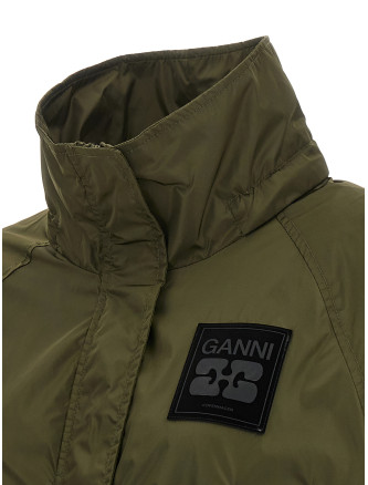 Куртка GANNI Green nylon windbreaker (A1010049861) #