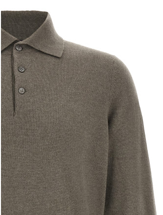 Поло BRUNELLO CUCINELLI Green cashmere polo shirt (M2200295CKP08) #