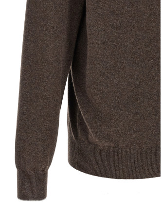 Свитер BRUNELLO CUCINELLI Brown half-zip sweater (M2200124CU766) #