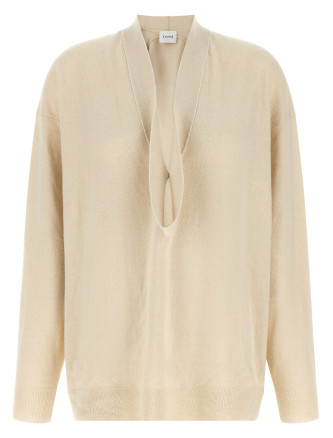 Beige ring neck sweater