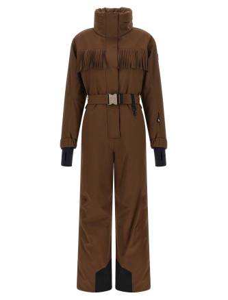 Комбинезон MONCLER GRENOBLE Brown fringed ski suit