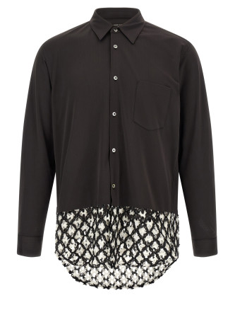 Рубашка COMME DES GARÇONS HOMME PLUS Bicolor mesh insert shirt