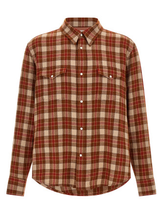 Red 'Meridian Check' shirt