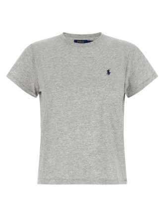 'Pony' grey mélange t-shirt