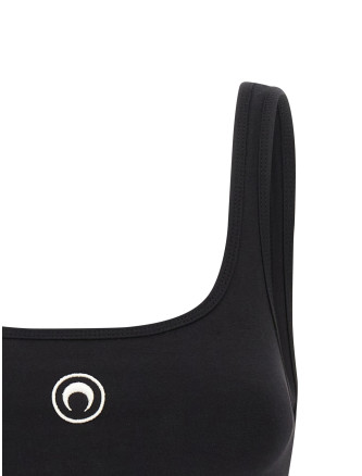 Спортивный бюстгальтер MARINE SERRE 'Moon Logo Stretched Jersey Sport' (WUW002ACJER0012BK99) #