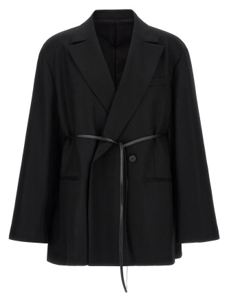 Пиджак SSSTEIN Flannel Belted Blazer (ST1585BLACK) #