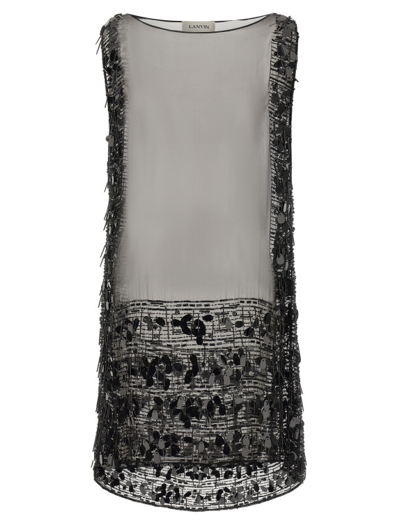 Мини-платье LANVIN Embroidered silk tunic dress (RWTO90535166H2610) #1