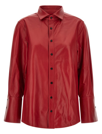 Жейде CO Red leather shirt
