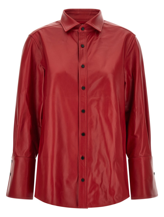 Рубашка CO Red leather shirt (2110ALGCHERRY) #1
