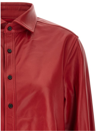 Рубашка CO Red leather shirt (2110ALGCHERRY) #