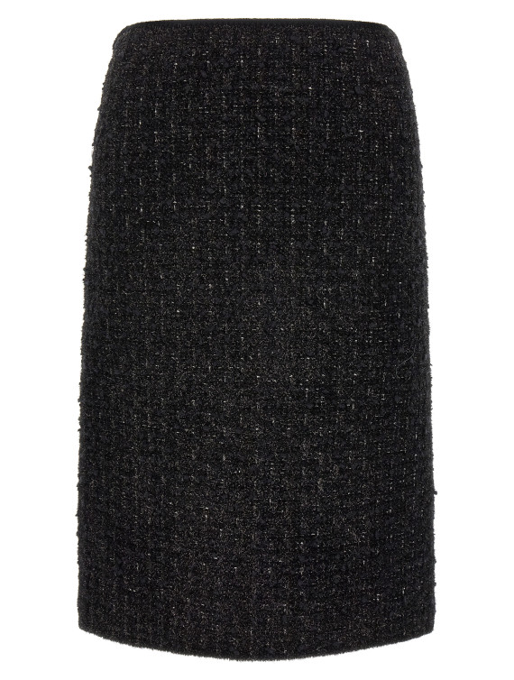 Мини-юбка TORY BURCH Black metallic tweed skirt (186230007) #1