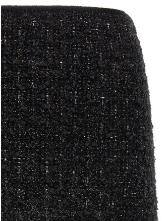 Мини-юбка TORY BURCH Black metallic tweed skirt (186230007) #