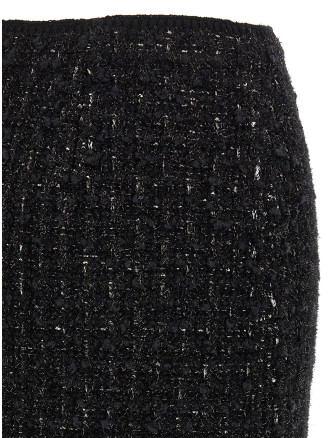 Мини-юбка TORY BURCH Black metallic tweed skirt (186230007) #